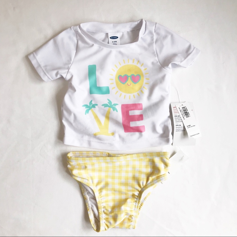 OLD NAVY Baby Girl Rash Guard Bathing Suit